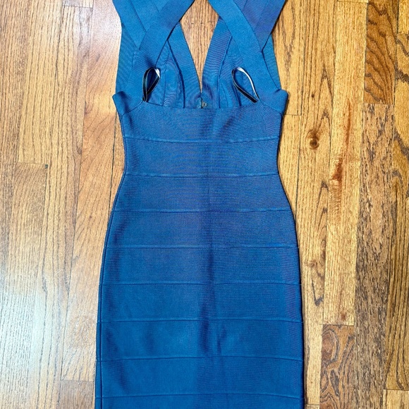 Herve Leger Navy Bandage Dress in XS - Picture 5 of 8